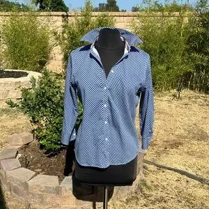 Chaps | Tops | Chaps Blue Button Down Shirt Slim Fit | Poshmark